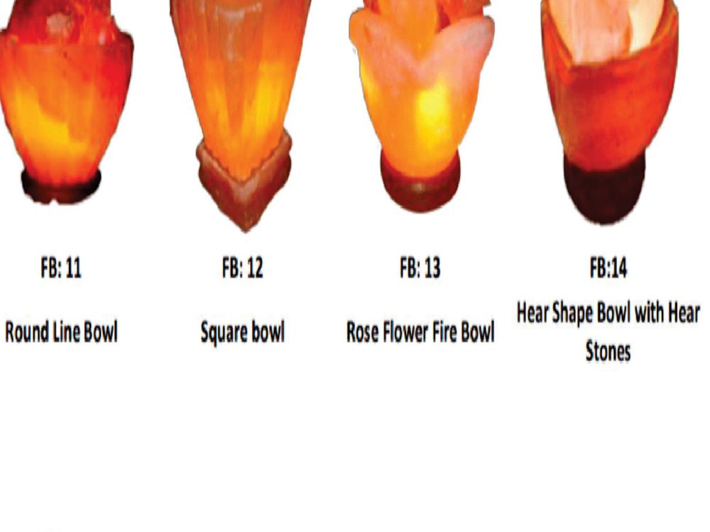 Himalayan salt fire bowl lamps